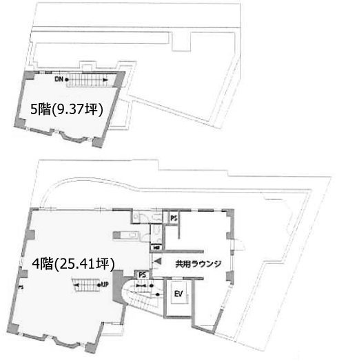 ロジュミナミアオヤマ4F～5F 間取り図