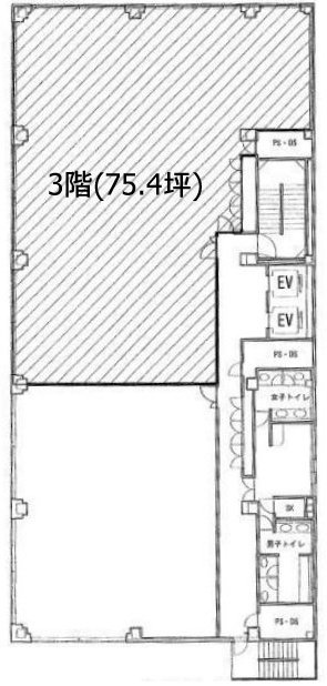日経茅場町別館3F 間取り図
