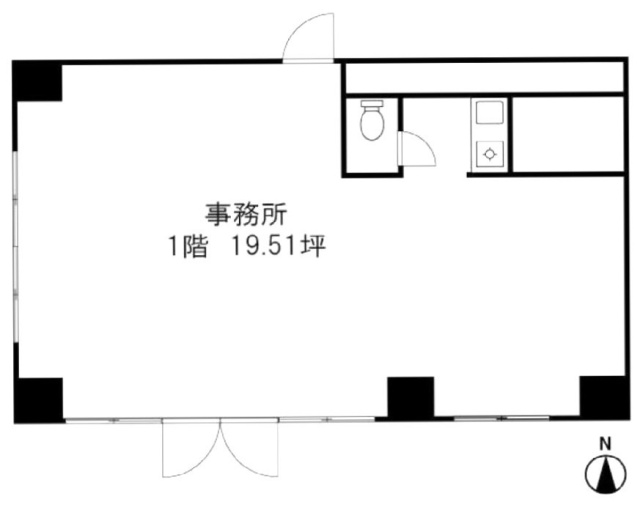 マンション築地ビル1F 間取り図