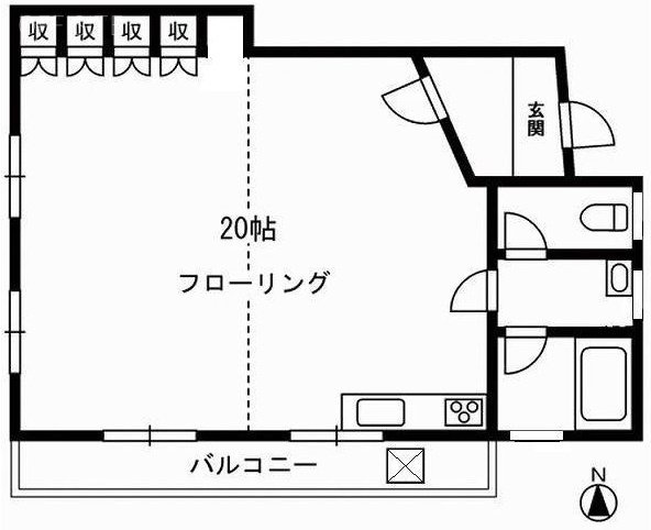 赤坂三喜マンション202 間取り図