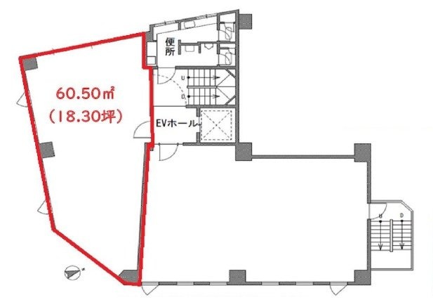 大森レインボービルB 間取り図