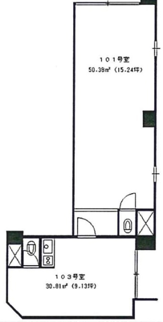 高砂サマリヤマンションビル1F 間取り図
