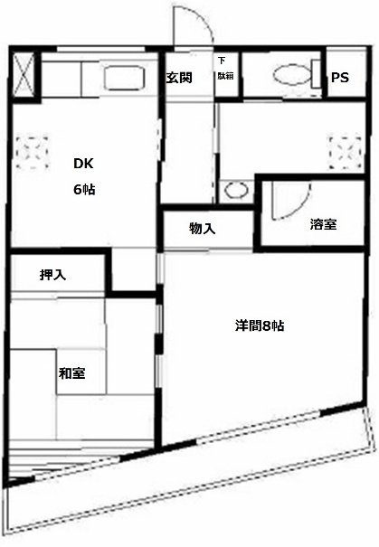 カーサヴェルデ経堂ビル202 間取り図