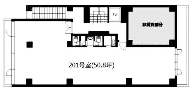 オフィスコオフィス築地(中銀ベル築地マンシオン)201 間取り図