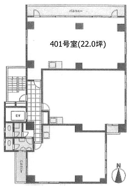 第六川田ビル401 間取り図