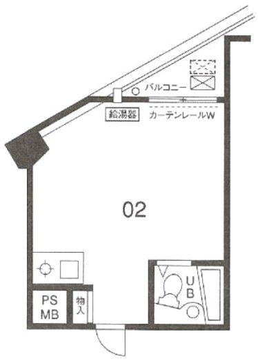 ウィンド新富ビル202 間取り図