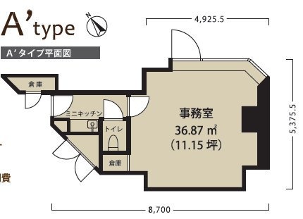 世田谷ビジネススクエアヒルズⅡ44 間取り図