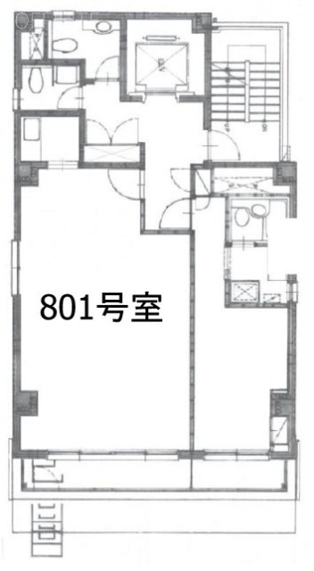 加瀬ビル130ビル801 間取り図