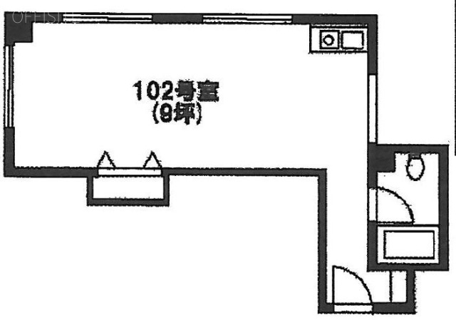 赤坂ロイヤルビル102 間取り図