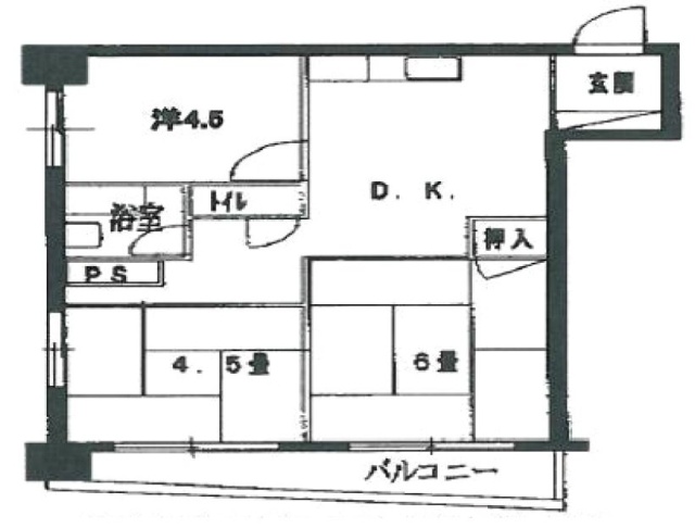 寛永寺坂ハイム301 間取り図