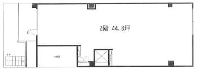 優和国立ビル2F 間取り図