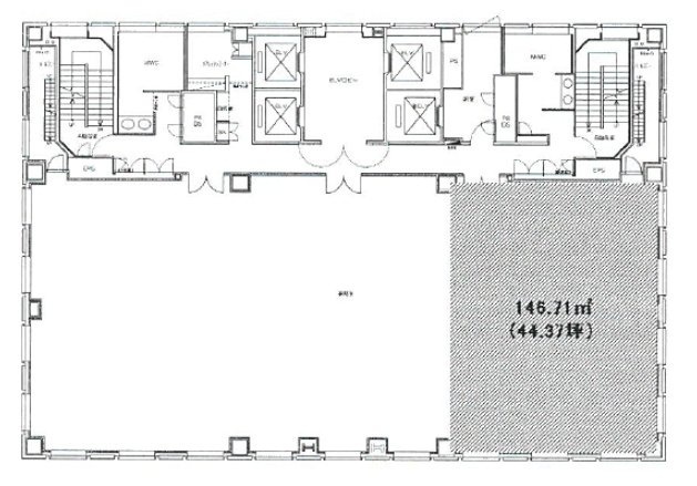 あいおいニッセイ同和損保名古屋名駅ビル6F 間取り図