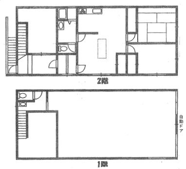福富町店舗ビル1F~2F 間取り図