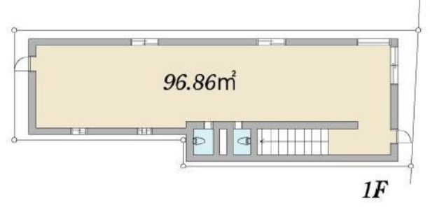 西新宿7丁目店舗1F 間取り図