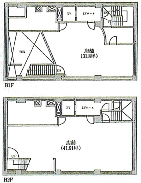 Dear神宮前B2F~B1F 間取り図