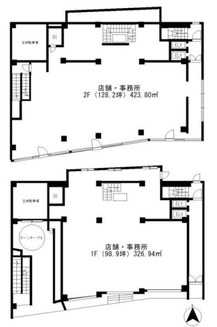 三優ビル1F～2F 間取り図