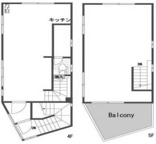 土田ビル4F~5F 間取り図