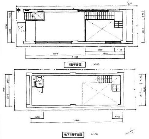 渋谷1丁目ビルB1F～1F 間取り図