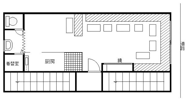 内田アパート2F 間取り図