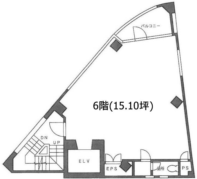 西五反田サインタワー6F 間取り図