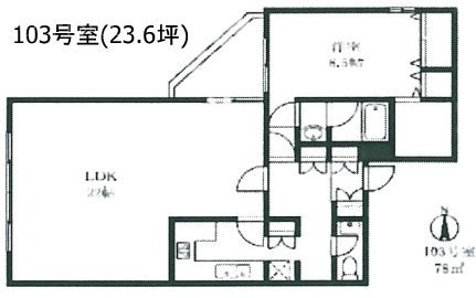 ドミナーレサクマ103 間取り図