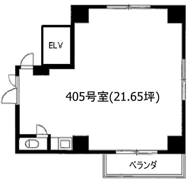 本八幡駅西口ビル405 間取り図