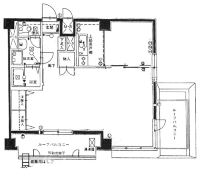 中銀新橋マンション7F 間取り図