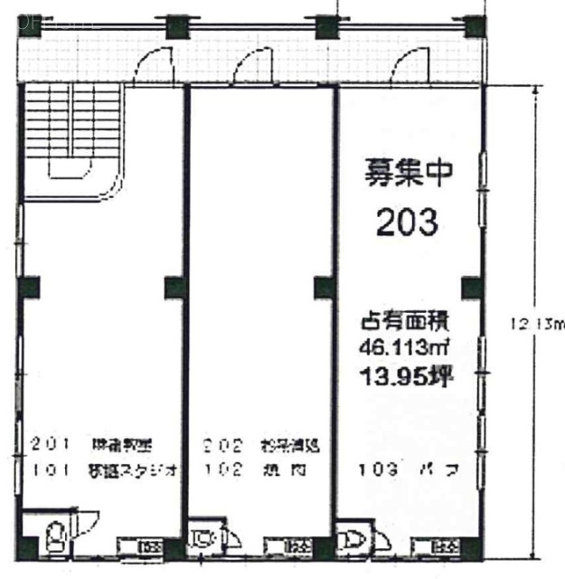 宮崎ビル203 間取り図