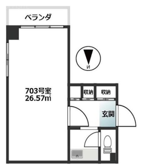 ドルチェ渋谷703 間取り図