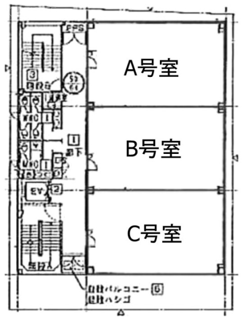 井門西蒲田第二ビルC 間取り図