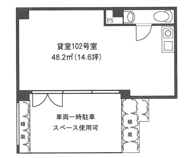 藤和参宮橋コープⅡビル102 間取り図