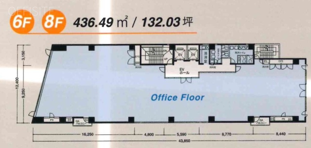 イトーピア岩本町二丁目ビル6F 間取り図