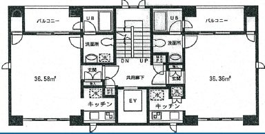 赤坂ONビルディング201 間取り図