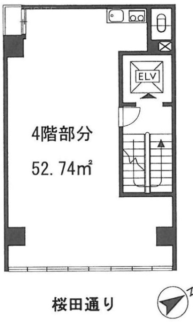 第2三田朝日ビル4F 間取り図