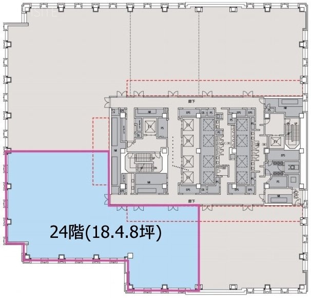 霞が関コモンゲート西館分割案④⑤ 間取り図