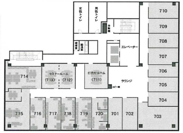 船橋本町プラザビル720 間取り図