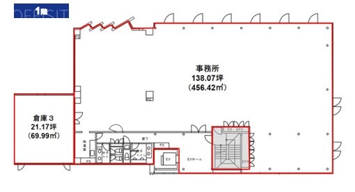 外苑オフィス1F 間取り図