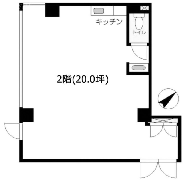 日火江戸川橋第2ビル2F 間取り図