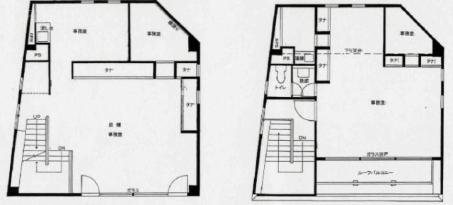 AMB西麻布ビル2F～3F 間取り図