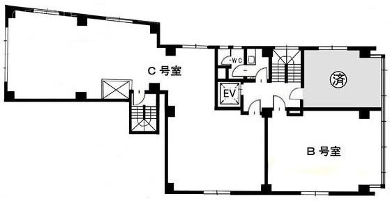 第2太閤(たいこう)ビルB 間取り図