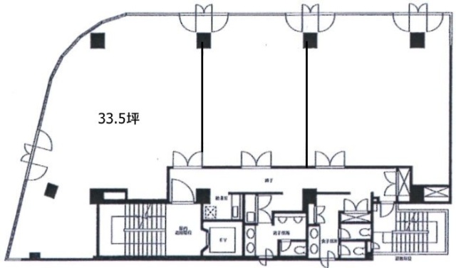 長者町朝日ビル401 間取り図