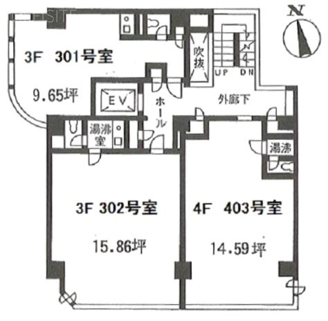 ライオンズマンション上野松ヶ谷403 間取り図