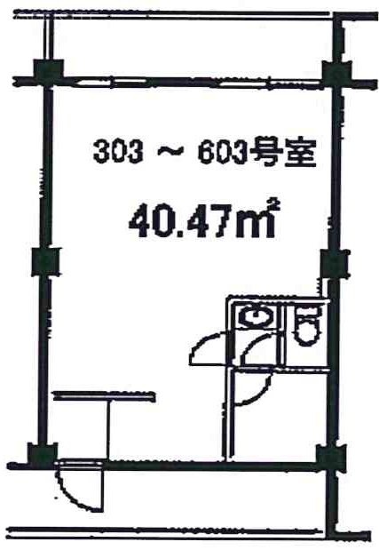 渋谷エステートビル403 間取り図