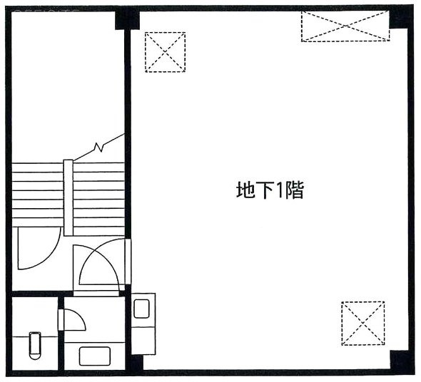 日本橋兜町シティービルB1F 間取り図