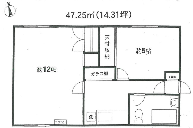 ヴィラ外苑5F 間取り図