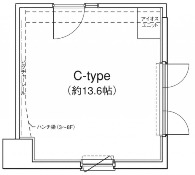 アイオス虎ノ門1003 間取り図