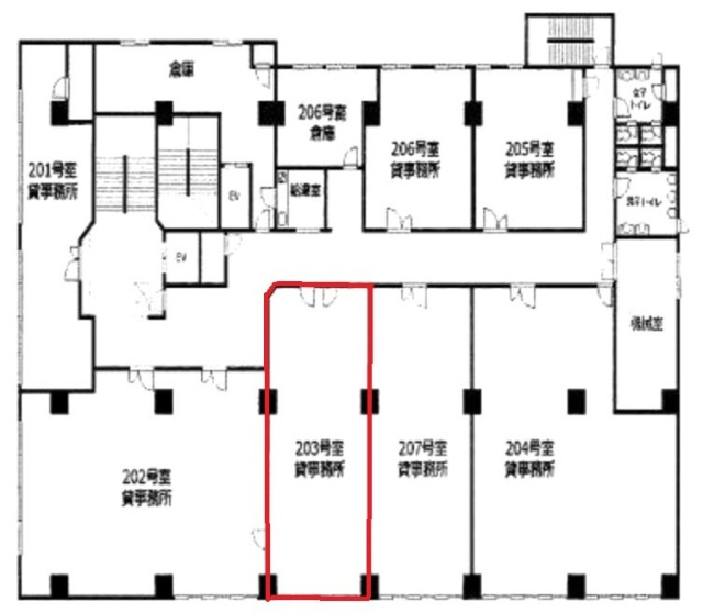 横浜飛栄(ニューライフ元町)ビル203 間取り図