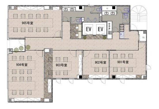 MARK SQUARE 御徒町901 間取り図