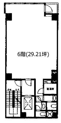 三筋クレセントビル6F 間取り図