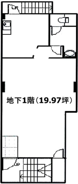 櫻内(さくらうち)ビルB1F 間取り図